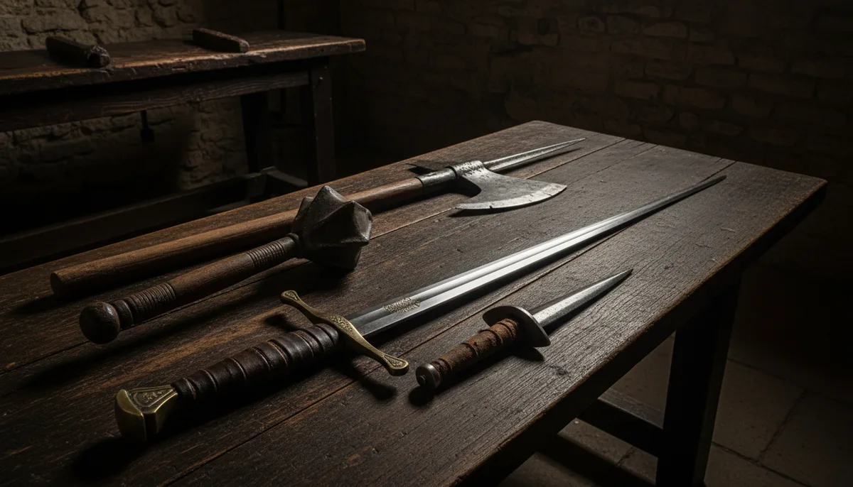 Les armes des chevaliers médiévaux : guide complet des 5 armes emblématiques