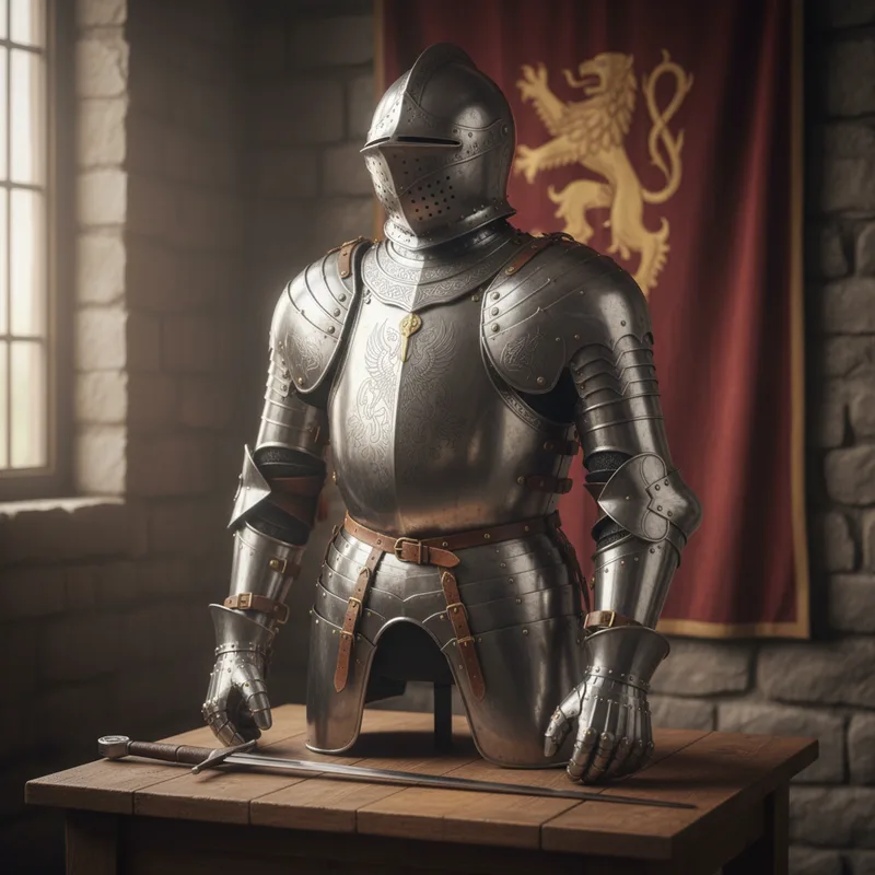 L'armure d'un chevalier : nom, pièces et équipement complet au Moyen Âge